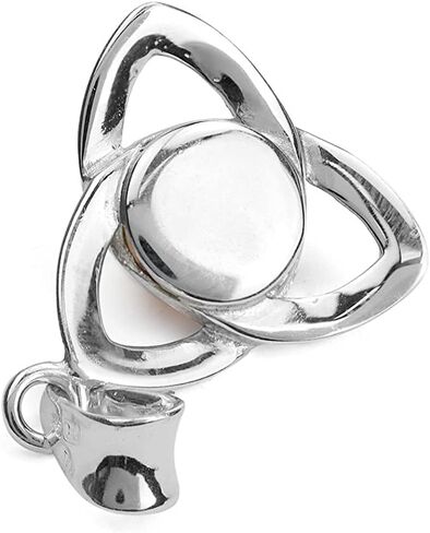 Ian and Valeri Co. Green Amber Sterling Silver Celtic Pendant (31317pgr) in Saudi Arabia