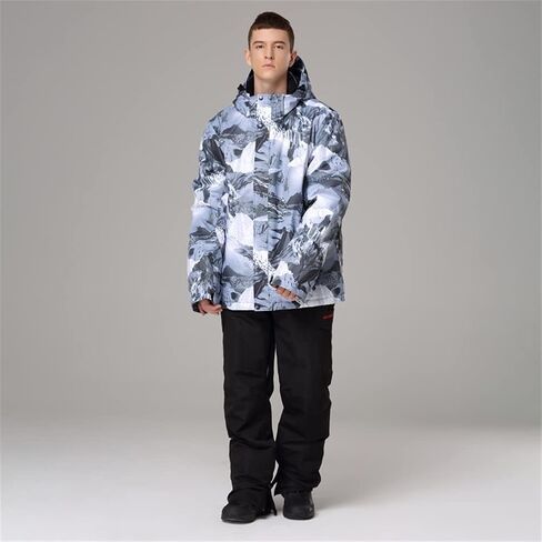YEEFINE Men's Ski Suit Waterproof Snowsuit Winter Ski Jacket and Pants Set Outdoor Warm Snow Snowboard Suit in Kuwait