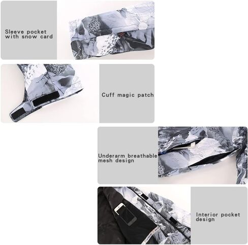 YEEFINE Men's Ski Suit Waterproof Snowsuit Winter Ski Jacket and Pants Set Outdoor Warm Snow Snowboard Suit in Kuwait