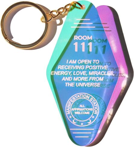 سلسلة مفاتيح بتصميم فينتاج بتصميم مستوحى من ميدنايت مايند ستوديوز بتصميم ثلاثي الابعاد بالوان قوس قزح، مقاس واحد, ألوان الطيف, One Size in Kuwait