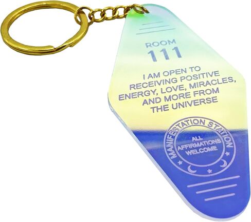 سلسلة مفاتيح بتصميم فينتاج بتصميم مستوحى من ميدنايت مايند ستوديوز بتصميم ثلاثي الابعاد بالوان قوس قزح، مقاس واحد, ألوان الطيف, One Size in Kuwait