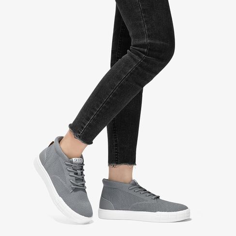 STQ Womens High Top Fashion Sneakers Lace Up Knit Sneakers Comfortable Breathable Walking Sneakers in Saudi Arabia
