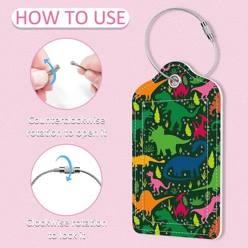 2 Pack Luggage Tag for Suitcase,Abstract Art PU Leather Suitcase Tags Identifiers with Privacy Name Address Labels and Steel Loop for Women Men Travel in Saudi Arabia