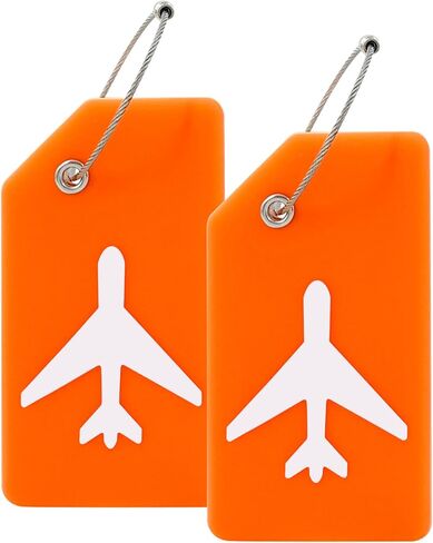 Mziart 2 Pack Silicone Luggage Tags for Suitcases Travel Bag Tags for Luggage, Baggage Suitcase Tags with Privacy Name ID Card (Green) in Saudi Arabia