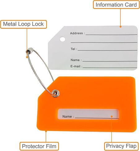 Mziart 2 Pack Silicone Luggage Tags for Suitcases Travel Bag Tags for Luggage, Baggage Suitcase Tags with Privacy Name ID Card (Green) in Saudi Arabia