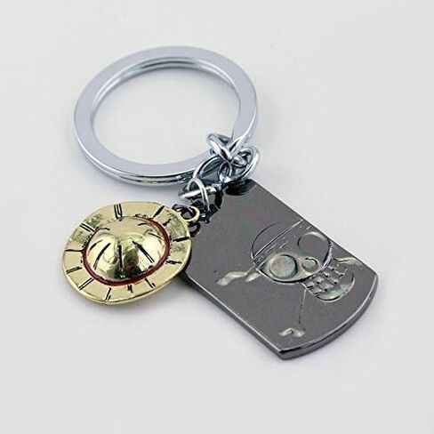 XCFS 3 قطع/مجموعة أنيمي قطعة واحدة من البضائع القرد D لوفي/مرساة مارك لوفي قبعة/كابتن Darkluffy جمجمة سلسلة مفاتيح من الفولاذ المقاوم للصدأ قطعة واحدة من أنيمي الاشياء المعلقات قلادة للرجال والنساء المشجعين in Kuwait