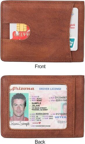 GintaXen Slim Genuine Leather Front Pocket Wallet for Men with Magnetic Money Clip and RFID Blocking in Kuwait