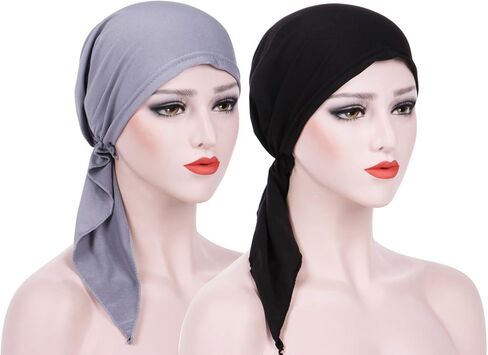 وشاح صيفي كيميائي خفيف الوزن، قبعة صغيرة حريرية مكشكشة، غطاء رأس للسرطان للنساء in Saudi Arabia