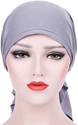 وشاح صيفي كيميائي خفيف الوزن، قبعة صغيرة حريرية مكشكشة، غطاء رأس للسرطان للنساء in Saudi Arabia