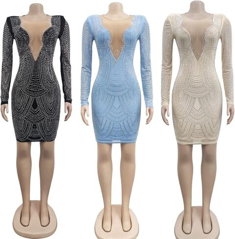 Rhinestone Embellished Formal Gowns and Evening Dresses for Women 2026 in Kuwait