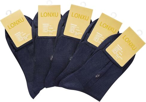 Lonxu 5-Pack Mens Silk Socks Free p&p Black White Gray Blue__Fit All Seasons… in Kuwait