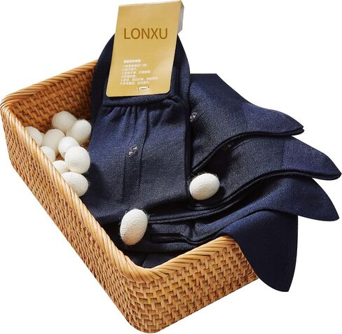 Lonxu 5-Pack Mens Silk Socks Free p&p Black White Gray Blue__Fit All Seasons… in Kuwait