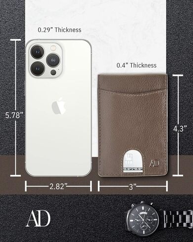 Access Denied Real Leather Wallets For Men - Money Clip Bifold Wallet RFID Front Pocket Thin Minimalist Mens Wallet Credit Card Holder in Kuwait