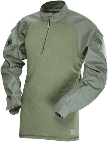 Tru-Spec Men's Regular T.R.U. 1/4 Zip Combat Shirt, Olive Drab/Olive Drab, 2X-Large in Saudi Arabia