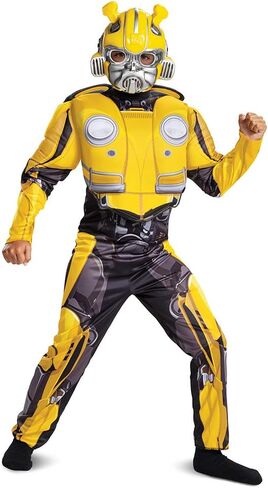 Disguise Transformers Bumblebee Costume for Kids. Official Licensed Autobot Yellow Volkswagen Bug Classic Muscle Costume Suit for Boys & Girls in Saudi Arabia
