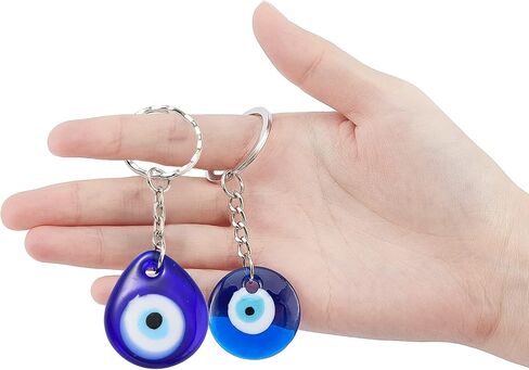 PH PandaHall 6 Pack Evil Eye Key Chain Keyring Set Turkish Hand of Fatima Hamsa Keyring, Owl, Elephant Good Luck Charm Good Luck Keychain Gift for Xmas Halloween Easter Ramadan Decoration in Saudi Arabia