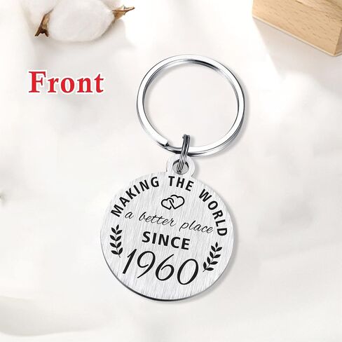 ABNTY 63rd Birthday Gifts for Women Men, 63 Year Old Birthday Keychain, Born in 1960 Gifts, 1960 Birthday Decorations in Saudi Arabia