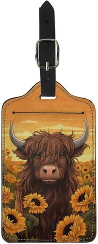 Upetstory Sea Turtle Luggage Tags for Suitcases Leather Baggage Tag with Adjustable Strap Name ID Card Cover Travel Bag Labels Set for Women Men Boys Girls Kids in Kuwait