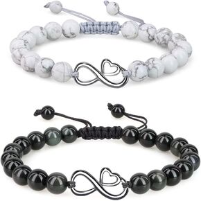 COAI Infinity Heart His and Hers Stone Couples Bracelets in Saudi Arabia
