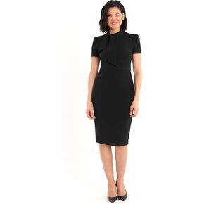 Maggy London Women's Solid Crepe Classic Novelty Short Sleeve Sheath