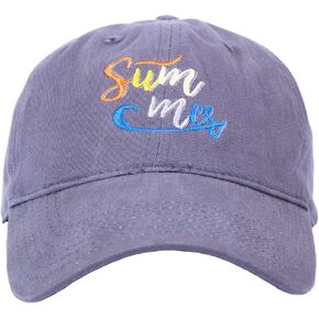 قبعة بيسبول نسائية صيفية مطرزة من Macbeth، قابلة للتعديل، رمادي فاتح، مقاس واحد in Kuwait