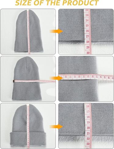 Geyoga 6 قطع متعددة الألوان قبعات شتوية دافئة ومريحة محبوكة مكبلة قبعة الجمجمة للبالغين والأطفال in Kuwait