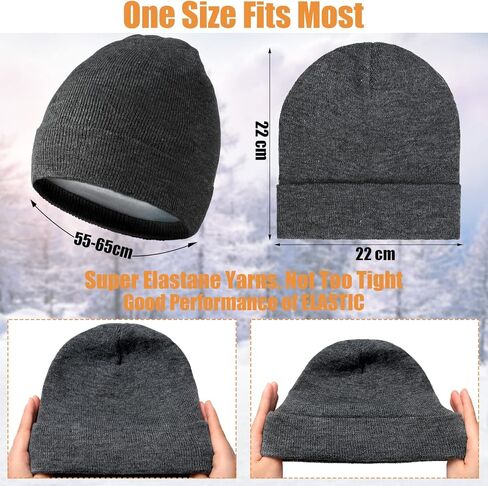 Winter Satin Lined Beanie Hat Silk Lined Beanies Cuffed Plain Skull Hat Knitted Watch Hat Winter Warm Beanies for Women Men in Kuwait