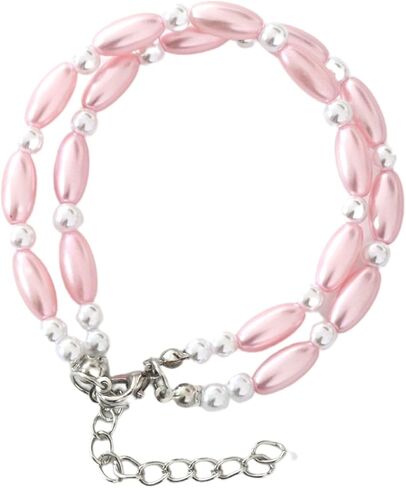 مجموعة قلادة وحلق على شكل صدفة وردية من Deifor مع مجموعة إكسسوارات سوار للنساء أو الفتيات دمية الأميرة التنكرية للهالوين للاستخدام اليومي in Kuwait