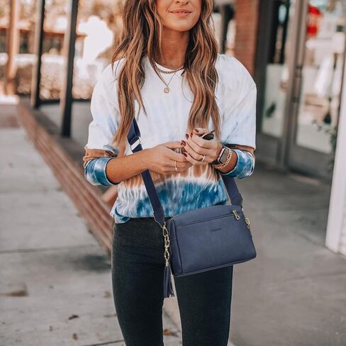 رولينز شنطة كروس صغيرة بسحاب ثلاثي للنساء، حزام عريض للهاتف الخلوي، شنطة كتف مع فتحات لبطاقات الائتمان in Kuwait