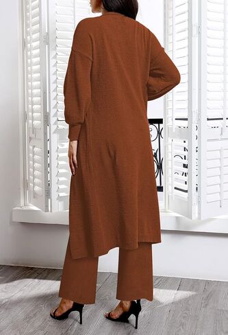 أطقم صالة نسائية من TOLENY مكونة من 3 قطع بدلات رياضية مفتوحة من الأمام سترة قصيرة بدون أكمام وأرجل واسعة وسراويل ملابس in Kuwait