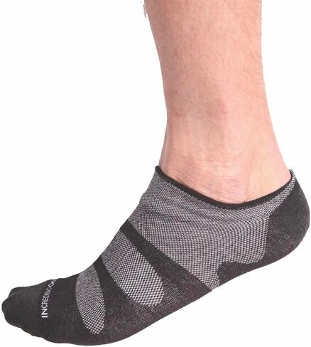 جوارب رياضية Incrediwear - جوارب رياضية بدون عرض للرجال والنساء (أسود، متوسط) in Kuwait