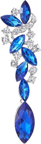 Art Deco Wedding Bridal Party Rhinestone Marquise Cluster Chandelier Long Dangle Statement Earrings in Saudi Arabia