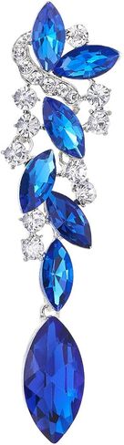 Art Deco Wedding Bridal Party Rhinestone Marquise Cluster Chandelier Long Dangle Statement Earrings in Saudi Arabia