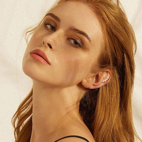 Jstyle 8 Pcs 16G 316L Stainless Steel Cartilage Stud Earring Set for Women Girls Opal CZ Leaf Bar Flat Screw Back Conch Helix Daith Piercing Jewelry in Kuwait