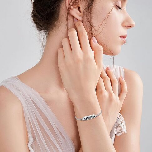 ONEFINITY Urn Bracelet for Ashes 925 Sterling Silver Abalone Shell Hummingbird/Dragonfly/Butterfly/Sunflower Cremation Jewelry for Ashes Keepsake Pendant Locket Bracelet for Women Mom in Kuwait