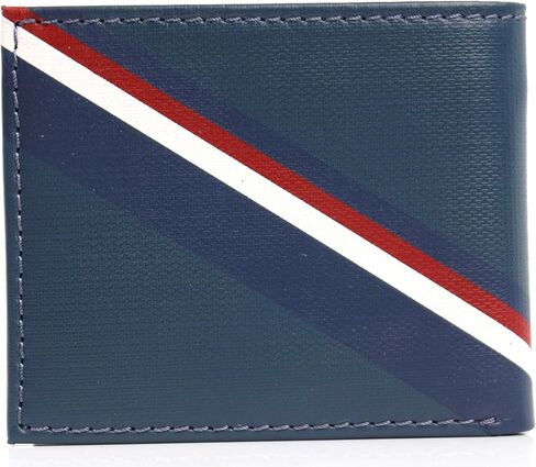 محفظة جديدة للرجال جلدية مزدوجة الطي من تومي هيلفجر, رمادي أزرق, 4.2x3.4, Bo-31tl130012 in Saudi Arabia