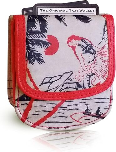 Taxi Wallet® - TW94-VINTAGE HAWAII - Soft Faux Pleather - Compact, Front Pocket Folding Wallet - For Cards, Coins, Bills, ID (Men & Women) in Saudi Arabia