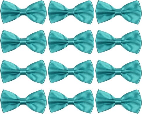 Neck Bowtie Tuxedo for Men Adjustable Solid Satin Pre-tied 12 Pcs Wedding Party in Kuwait
