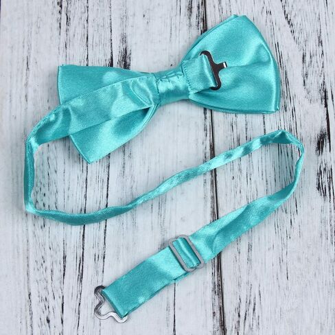 Neck Bowtie Tuxedo for Men Adjustable Solid Satin Pre-tied 12 Pcs Wedding Party in Kuwait