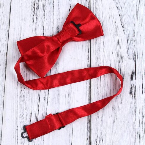 Neck Bowtie Tuxedo for Men Adjustable Solid Satin Pre-tied 12 Pcs Wedding Party in Kuwait
