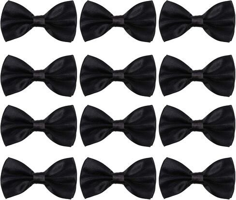 Neck Bowtie Tuxedo for Men Adjustable Solid Satin Pre-tied 12 Pcs Wedding Party in Kuwait