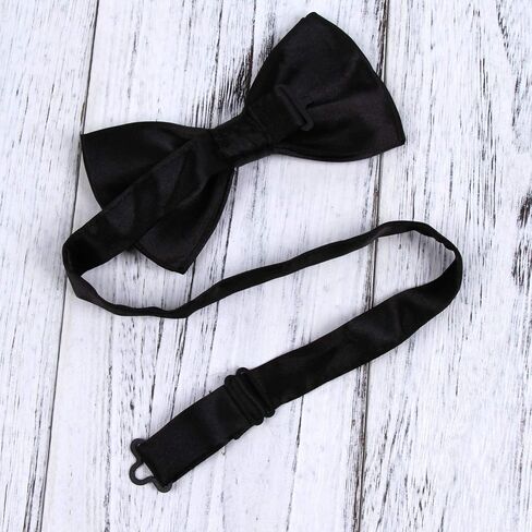 Neck Bowtie Tuxedo for Men Adjustable Solid Satin Pre-tied 12 Pcs Wedding Party in Kuwait
