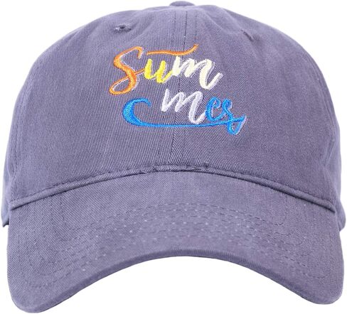 قبعة بيسبول نسائية صيفية مطرزة من Macbeth، قابلة للتعديل، رمادي فاتح، مقاس واحد in Kuwait