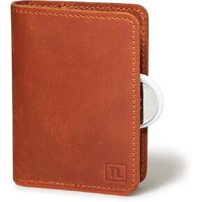 TagLock NEW AirTag Wallet with RFID Blocking Technology Protection - Genuine Leather Slim Wallet for Apple Airtags Tracker - Smart Trackable Wallet Genuine Leather Credit Card Money Holder