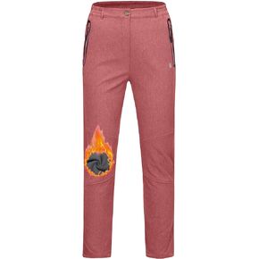 Little Donkey Andy Softshell Fleece Lined Cargo Pants for Women Water Resistance Outdoor Hiking Tactical Trousers