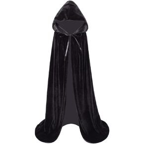 Makroyl Kids Velvet Cloak Cape With Hooded For Halloween Christmas Cosplay Costumes