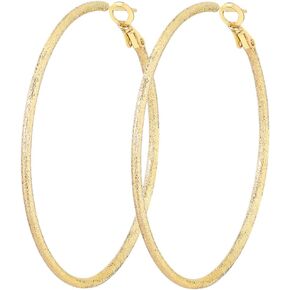 14K Gold Hoop Earrings for Women Stunning Oversized Gold Hoop Chunky Earrings for Women Elegant Thin Gold Hoops 60mm in Kuwait