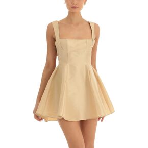 Juakoso Women Y2k Spaghetti Strap Mini Dress Low Cut Sleeveeless Short Dress Backless Going Out Ruffle Sundress Beach Wear in Kuwait