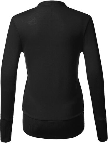 سترات صوفية للنساء بأكمام طويلة سترة صوفية بأزرار كبس عادية وكبيرة - أسود (X-Large) in Kuwait