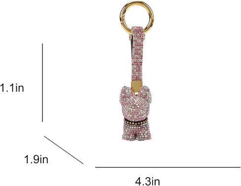 فوزية الكلب المفاتيح حجر الراين بلينغ سلاسل المفاتيح النساء in Kuwait